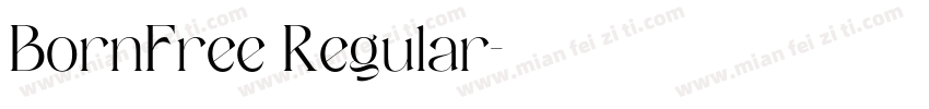 BornFree Regular字体转换
